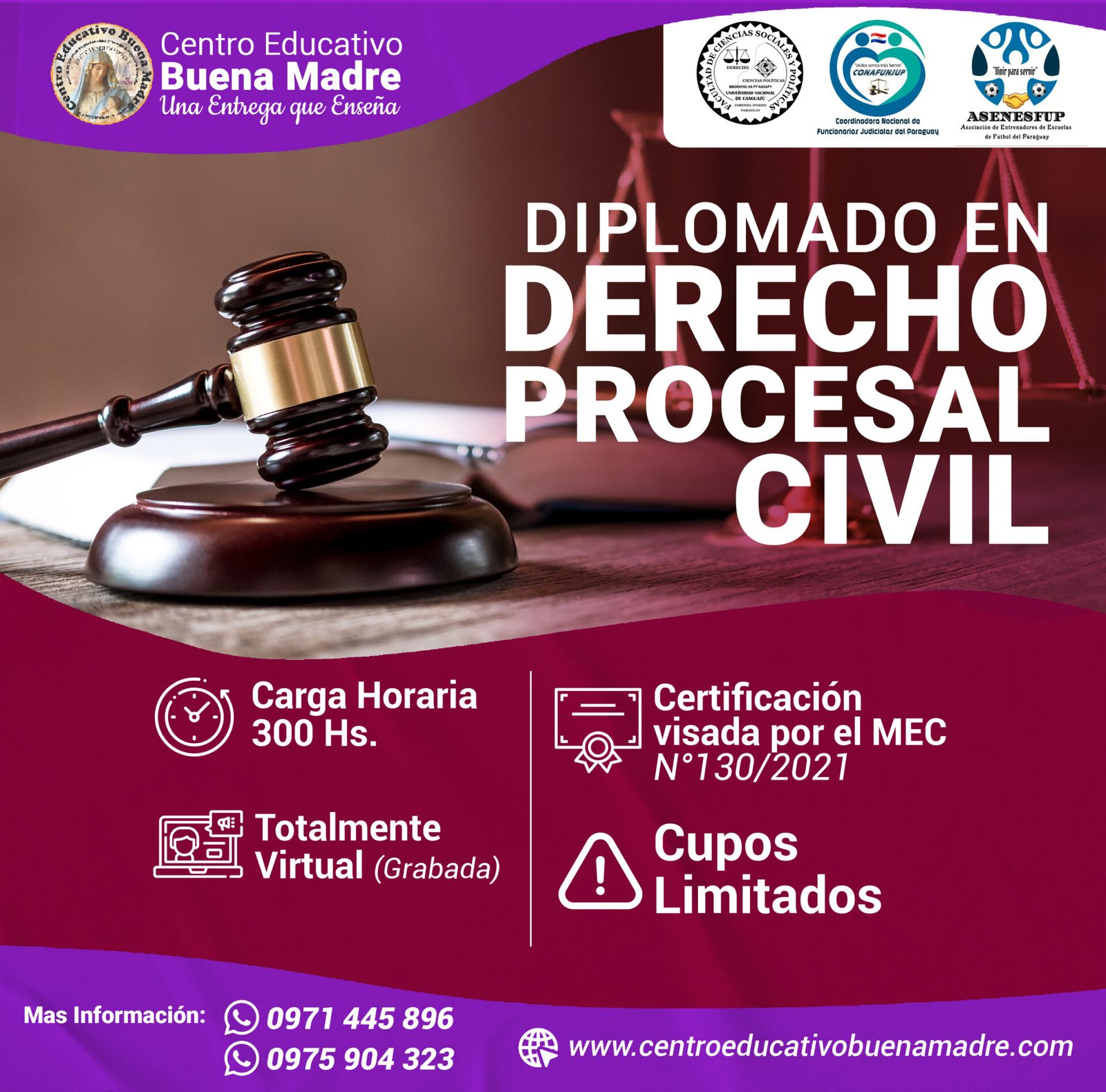 DIPLOMADO - Derecho Procesal Civil - Centro Educativo Buena Madre